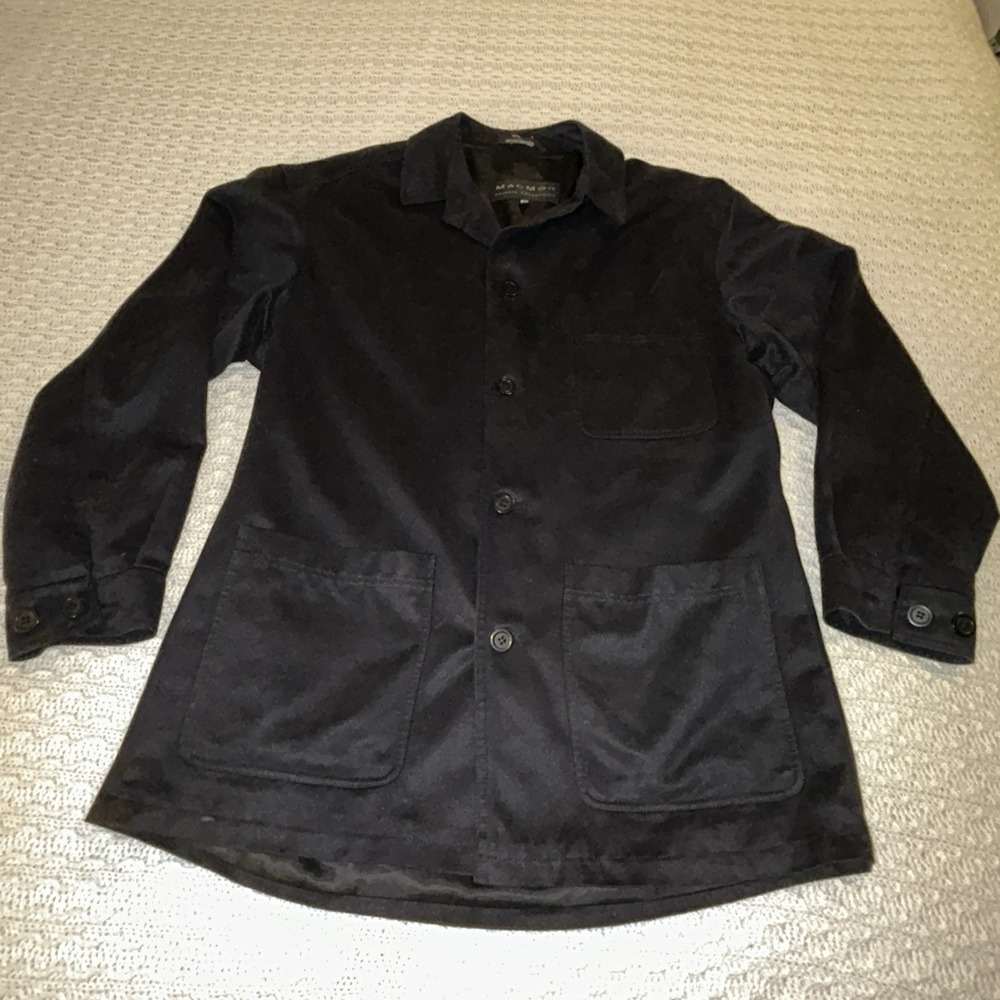 MacMor Private Collection Faux Suede Heavy Shirt Mens Med L Black Made In Canada
